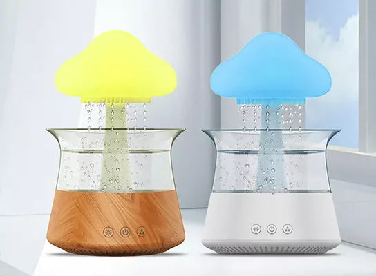 Wood Grain Humidifier, Aroma Diffuser & Ambient Nightlight ! Breathe, Relax, and Rejuvenate in Style! - BONSENI LTD