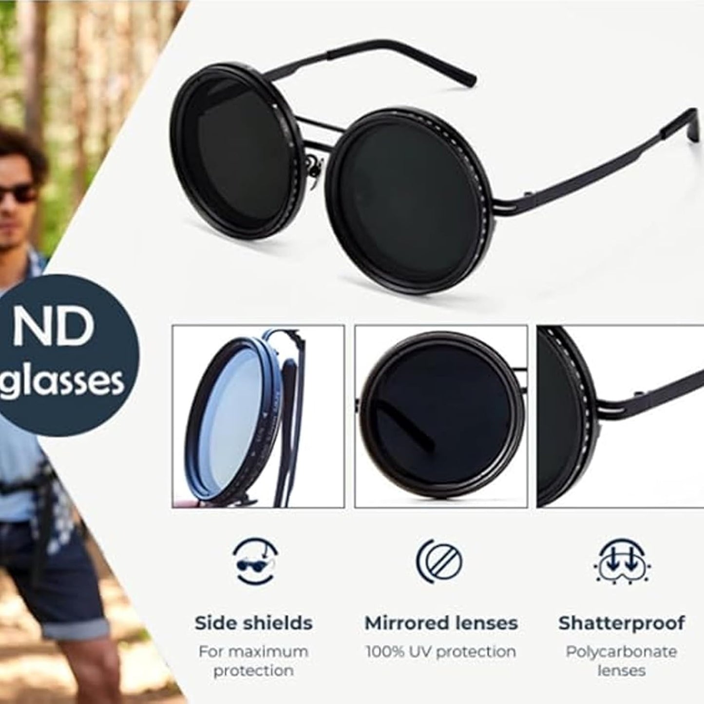 ND Filter Adjustable Tint Sunglasses