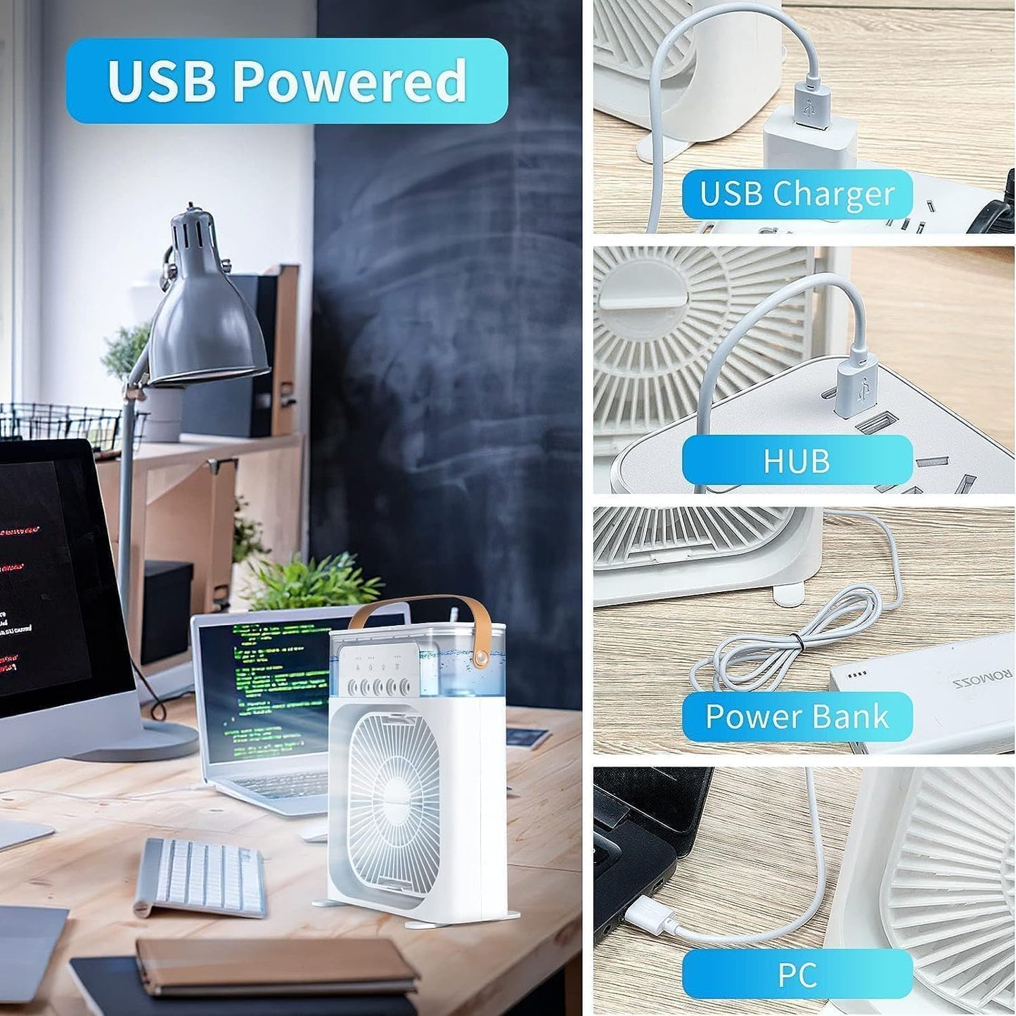 Portable Air Cooler with Humidification Night Light