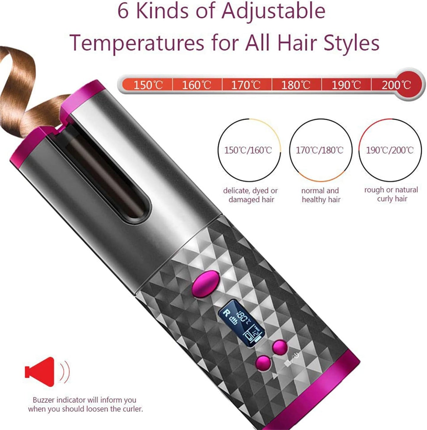 Cordless Automatic Curling Iron