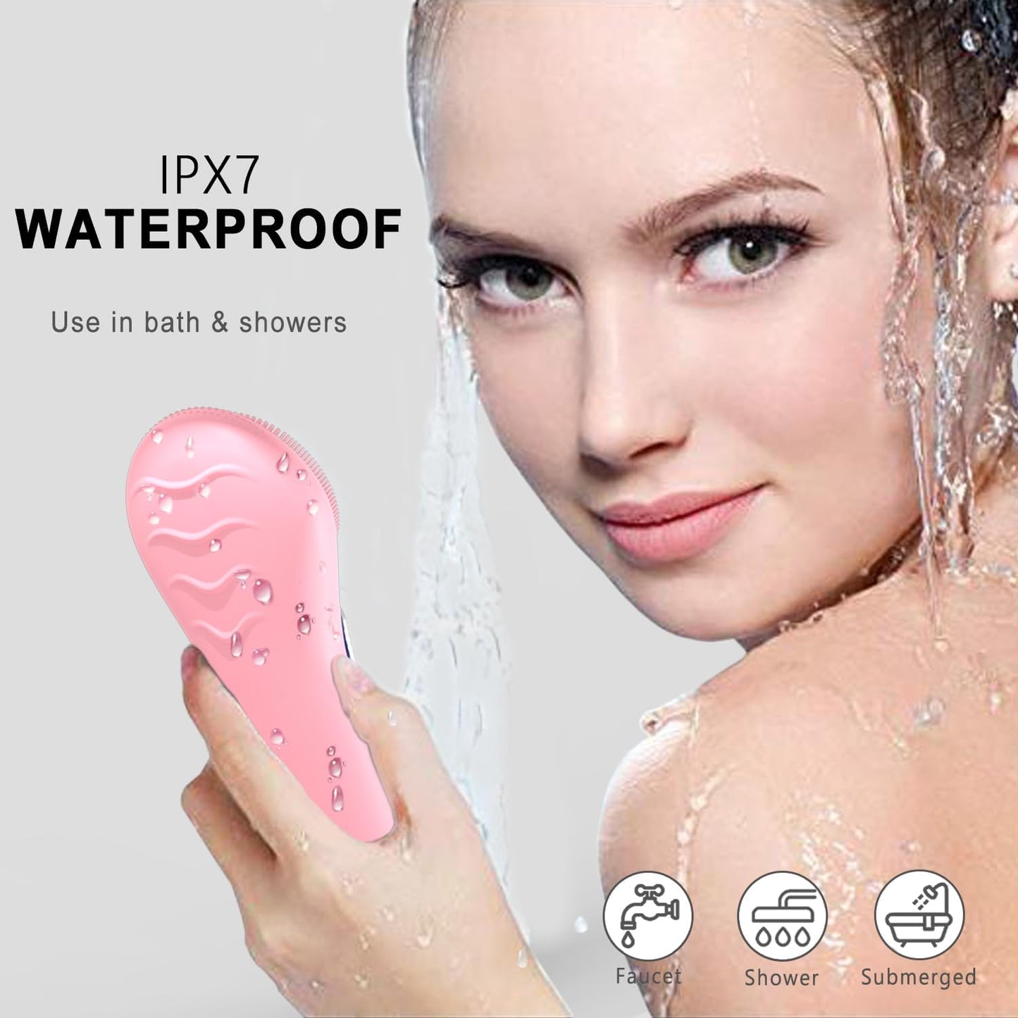 Electric Silicone Sonic Face Scrubber
