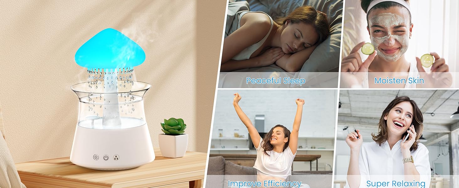 Wood Grain Humidifier, Aroma Diffuser & Ambient Nightlight ! Breathe, Relax, and Rejuvenate in Style! - BONSENI LTD