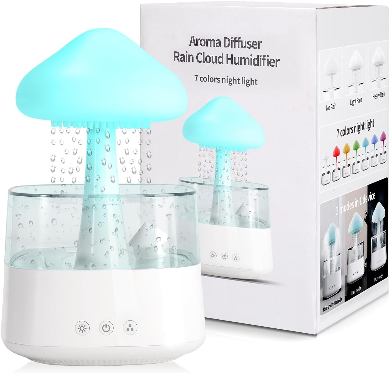 Wood Grain Humidifier, Aroma Diffuser & Ambient Nightlight ! Breathe, Relax, and Rejuvenate in Style! - BONSENI LTD
