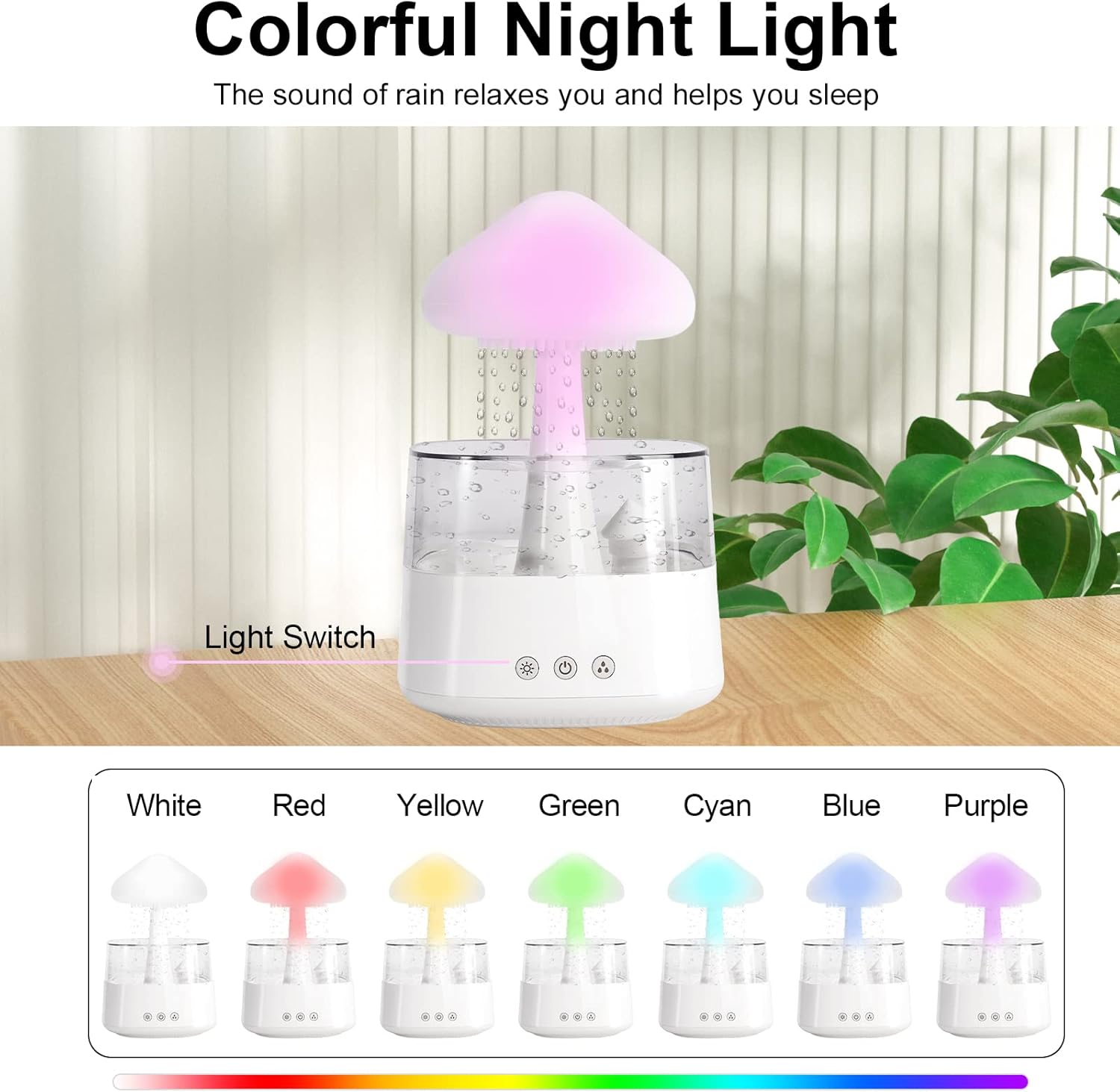 Wood Grain Humidifier, Aroma Diffuser & Ambient Nightlight ! Breathe, Relax, and Rejuvenate in Style! - BONSENI LTD