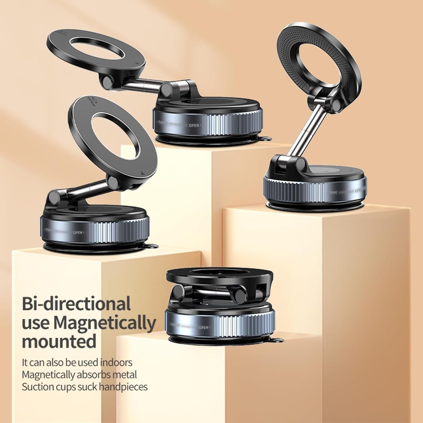 Vacuum Magnetic Car Phone Holder