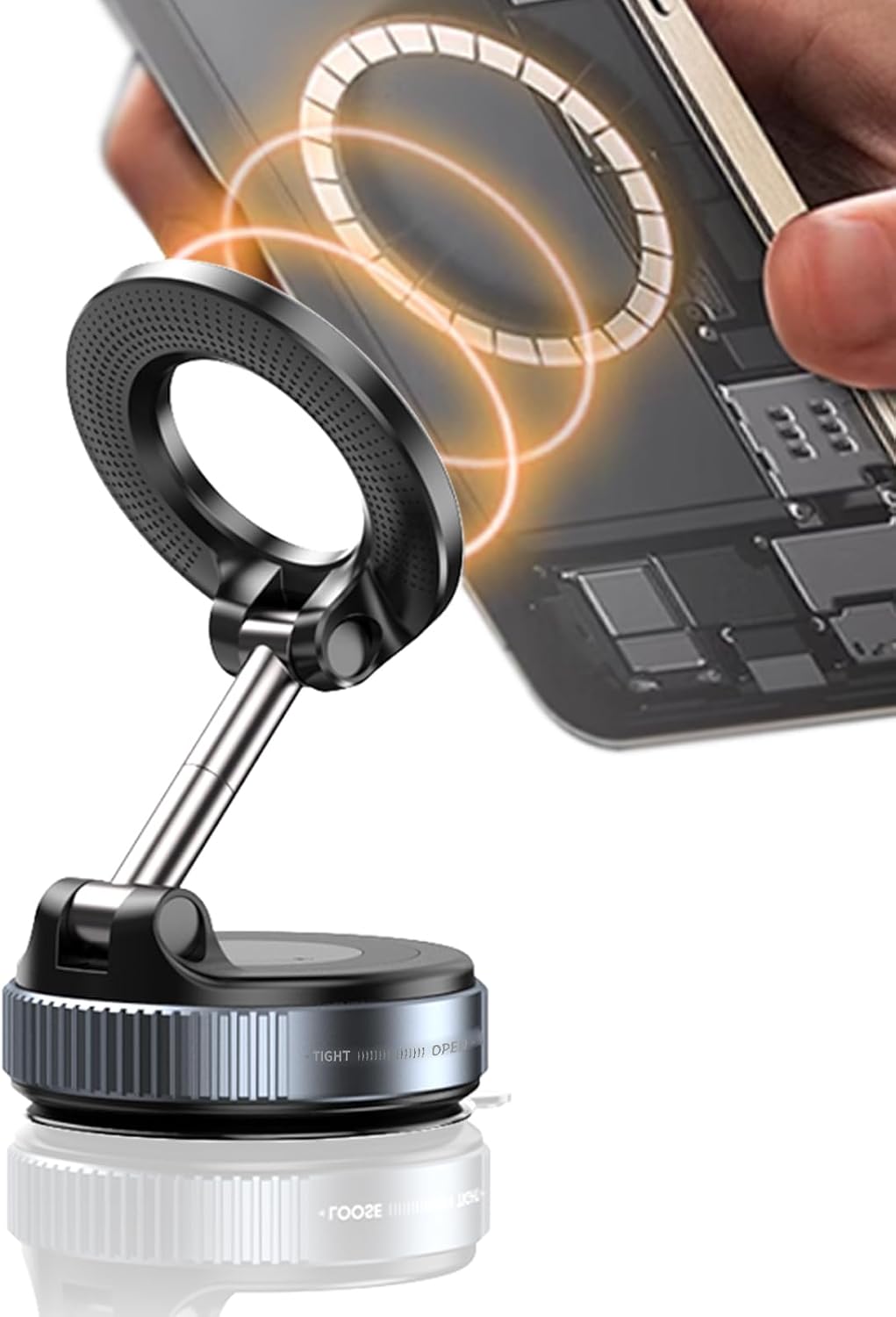 Vacuum Magnetic Car Phone Holder