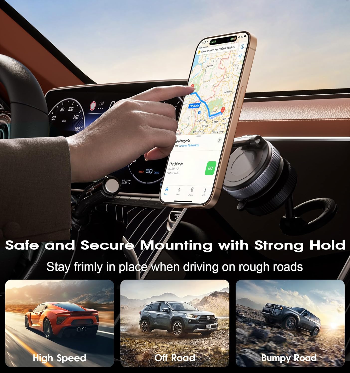 Vacuum Magnetic Car Phone Holder