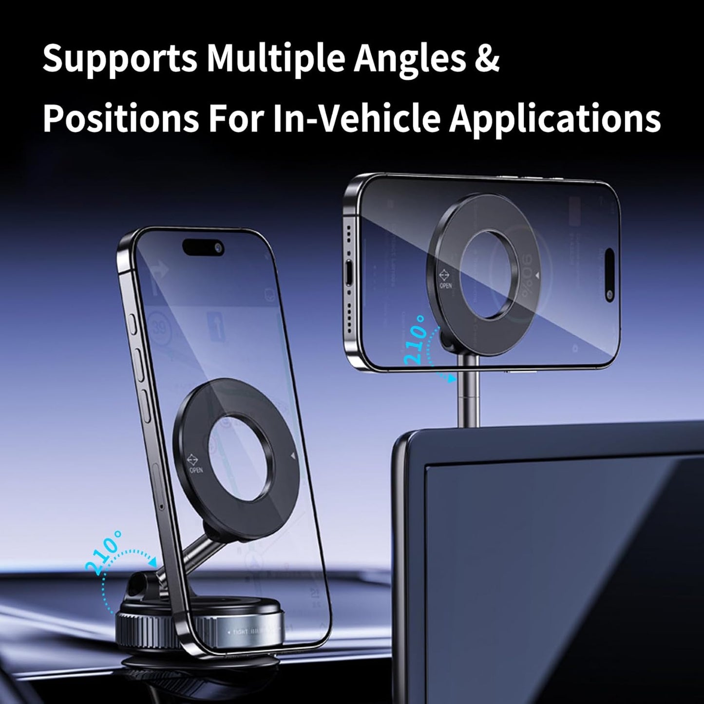 Vacuum Magnetic Car Phone Holder