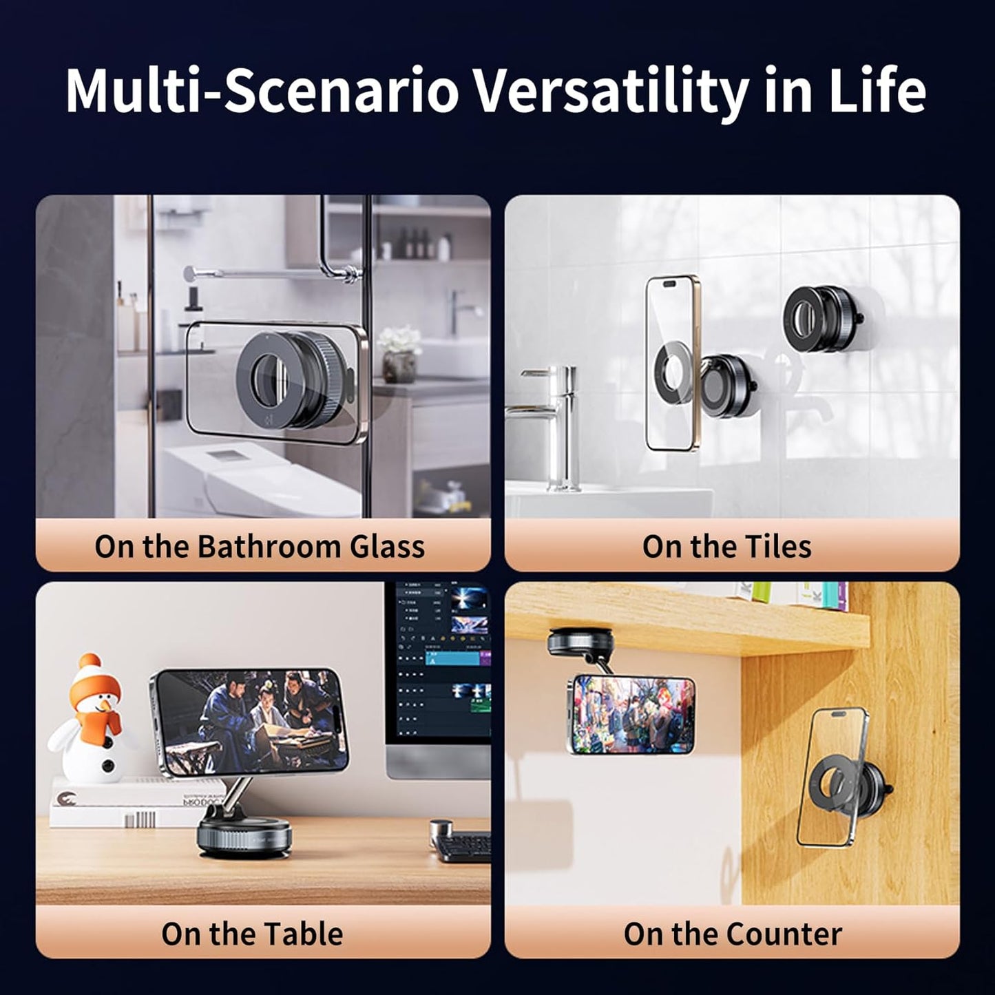 Vacuum Magnetic Car Phone Holder