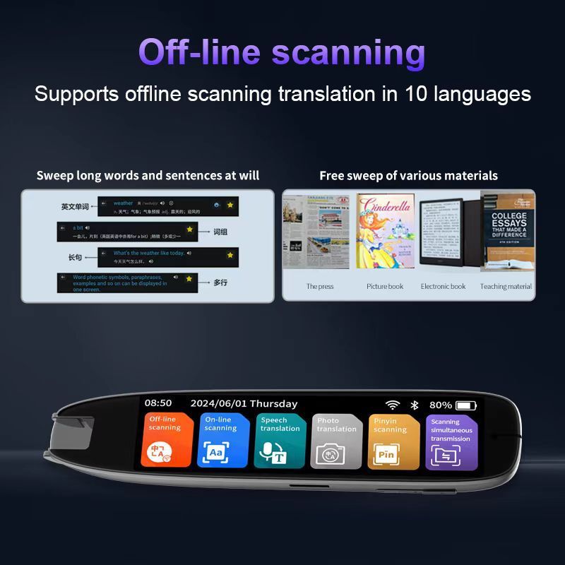 Translate 142 Languages Instantly ,  Scanning ,Voice Translation in One Smart Pen - BONSENI LTD