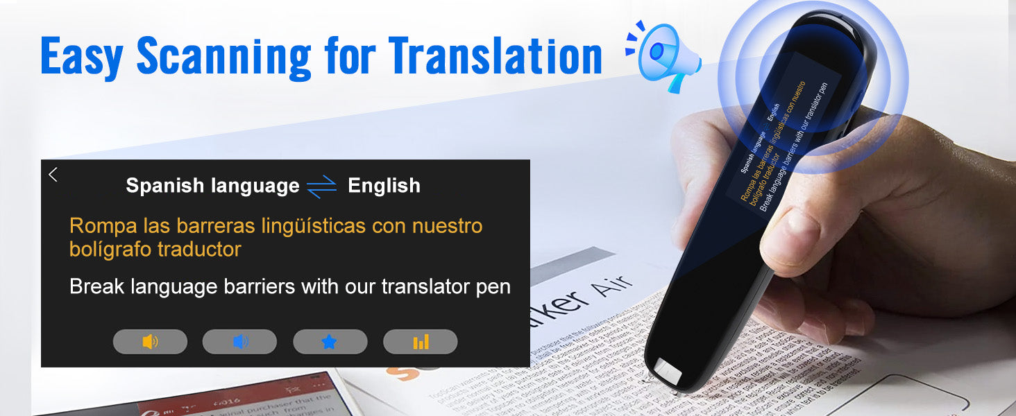 Translate 142 Languages Instantly ,  Scanning ,Voice Translation in One Smart Pen - BONSENI LTD